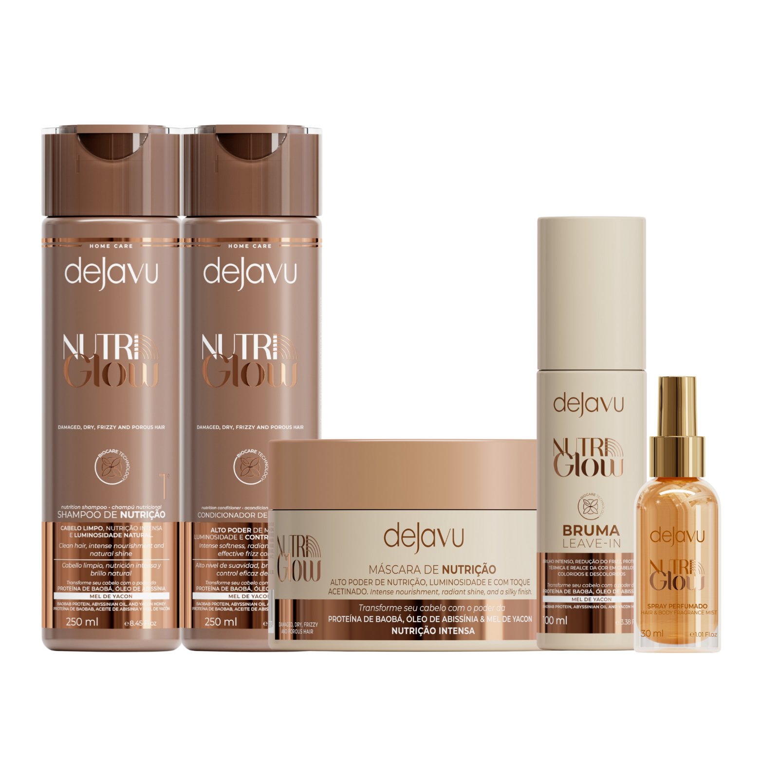 KIT COMPLETO NUTRIÇÃO NUTRIGLOW HOME CARE...