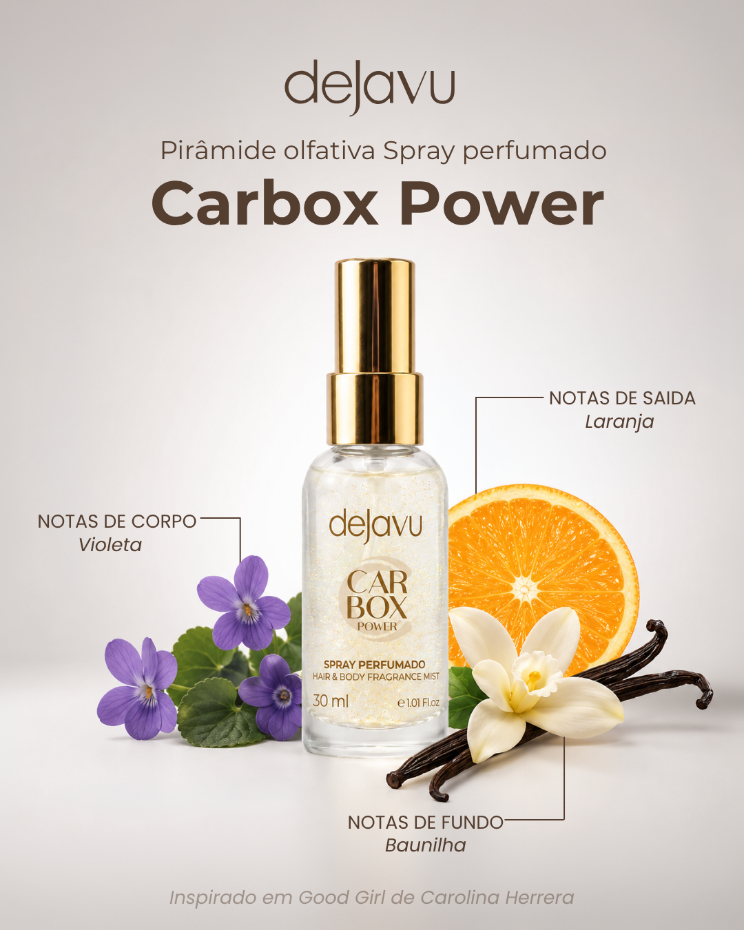 Carbox Power | Perfume Cabelo e Corpo 30ml 